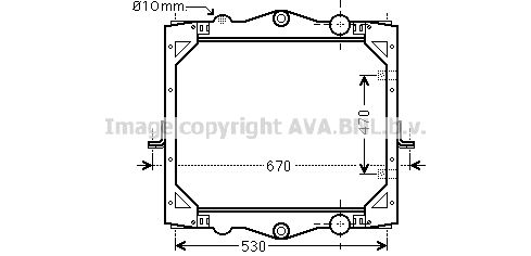 AVA QUALITY COOLING Радиатор, охлаждение двигателя DF2040